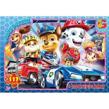 Пазлы ТМ "G-Toys" из серии "Paw Patrol" (Щенячий патруль), 117 элементов НФ-00014638 фото