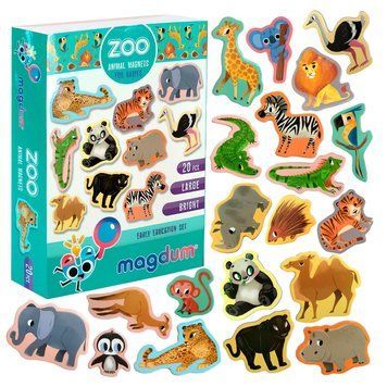 Магнитная игра ML4031-05 EN "Zoo", 20 магнитов, "Magdum НФ-00001703 фото