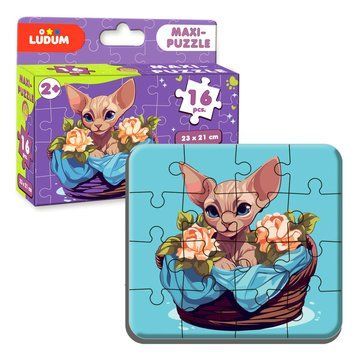 Макси-пазл "Котик 2" МЕ 5032-03 "Ludum", 16 элементов, в коробке НФ-00011413 фото