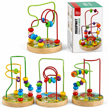 Лабіринт логічний 37800/ 48909 4 види "4FUN Game Club Wood", в коробці НФ-00000054 фото