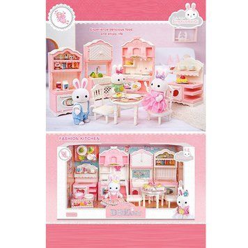 Кухня 6681 (24) флоксовая фигурка, мебель, посуда, продукты, в коробке НФ-00013371 фото