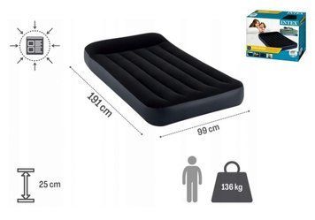 Intex Велюр матрас 64141 размер 191х99х25 см, односпальная, с подголовником НФ-00011823 фото