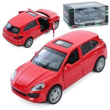 Джип AS-3027 Porsche Cayenne, метал, відчиняються двері, гумові колеса, в коробці НФ-00001122 фото