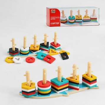 Геометричний сортер 90051 "4FUN Game Club Wood", "Акула", у коробці НФ-00003954 фото
