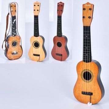 Гітара 368-3C 4 струни, медіатор, 3 кольори, чохол, 55-17-6 см. НФ-00014593 фото