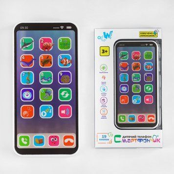 Музыкальный телефон TK-90918 (60/2) &laquo;WToys&raquo;, озвучка на украинском языке, подсветка, слова, ско НФ-00016074 фото