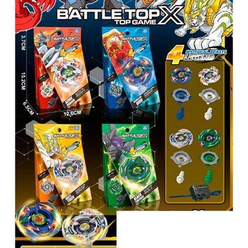 Игра F703 волчок (мет.+пласт.), на запуске, 4 вида, кор., 13-19-6,5 см. НФ-00011960 фото