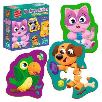 Бэби пазлы MAXI "Домашние любимцы" VT1722-25 укр "Vladi Toys" НФ-00005666 фото