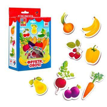 Набор магнитов "Мой маленький мир. Фрукты, Овощи" VT3106-11 укр "Vladi Toys" НФ-00003902 фото