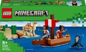 Конструктор LEGO Minecraft Путешествие на пиратском корабле 166 деталей НФ-00011887 фото