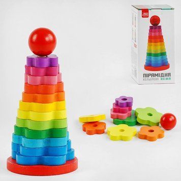 Пірамідка 63966 "4FUN Game Club Wood", в коробці НФ-00008069 фото